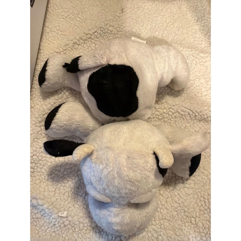 Best Made Toys Plush Cow Black White Spotted Large Eyes Stuffed Animal 10 Inch